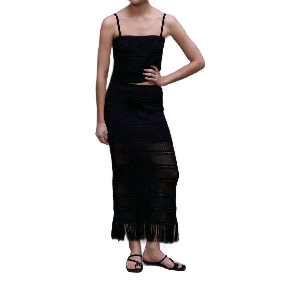 NEW Z SUPPLY flynn midi skirt in black